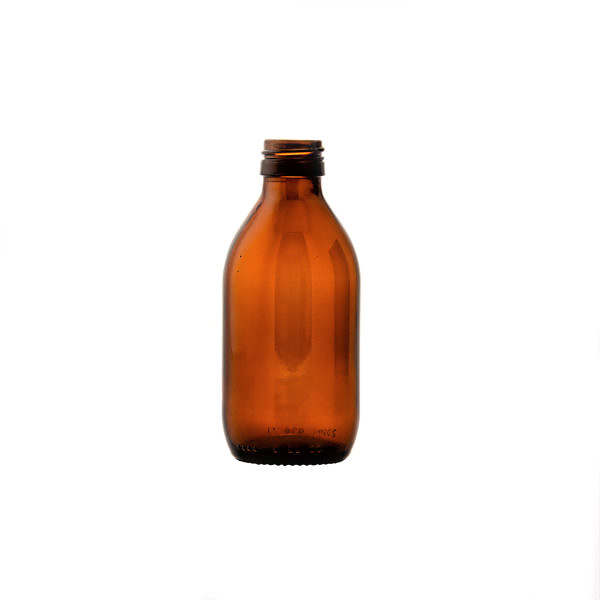 glasflaska medicin brun (200lv) 200 ml