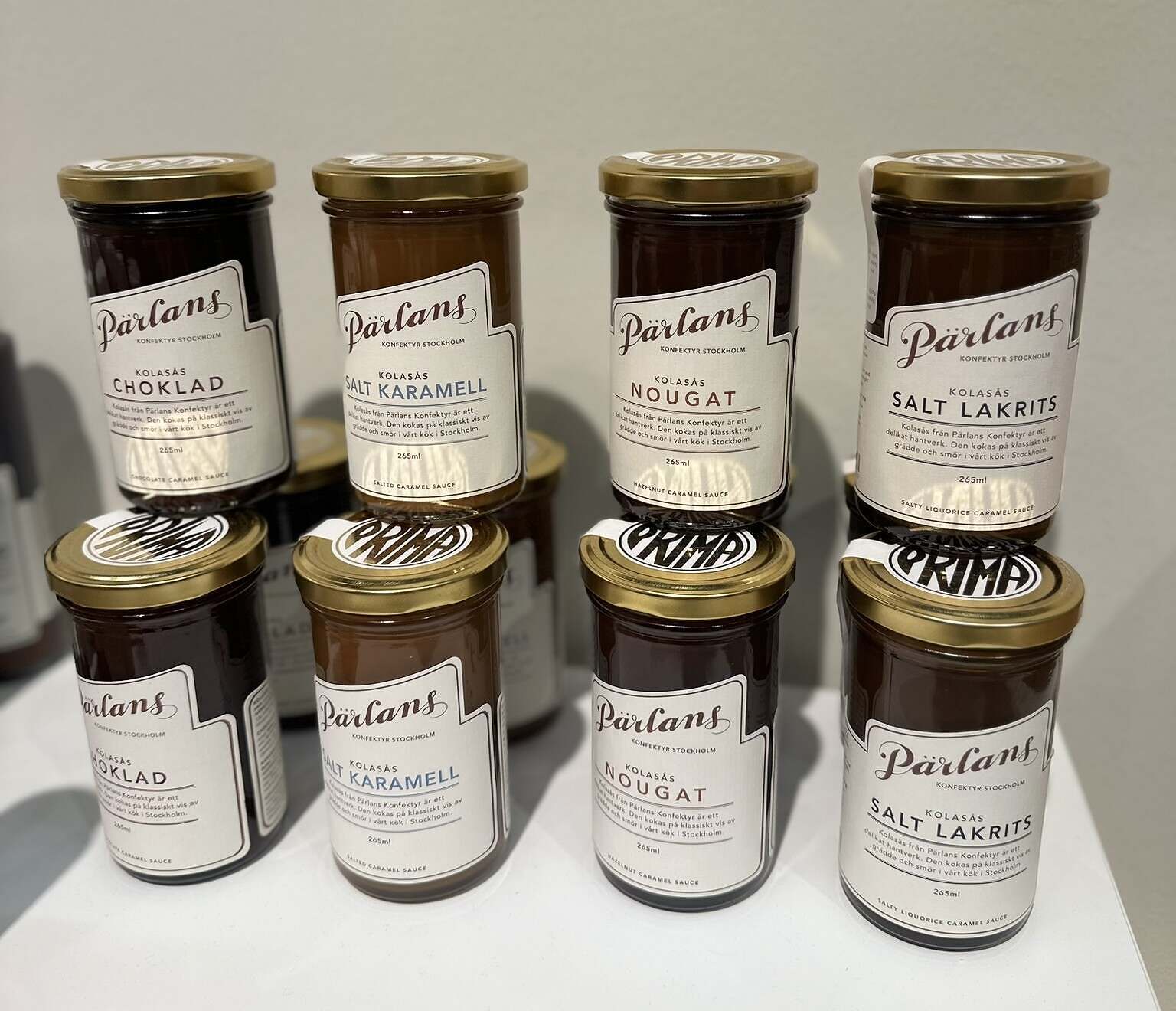 Glasburkar Pärlans Konfektyr kolasås